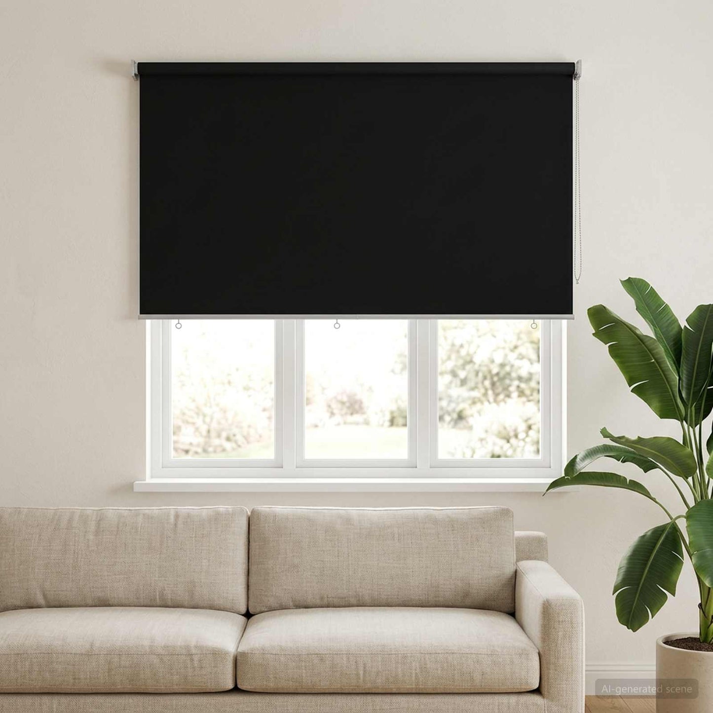 Udeterrasse Rullegardin UV Beskyttelse Sort Polyester