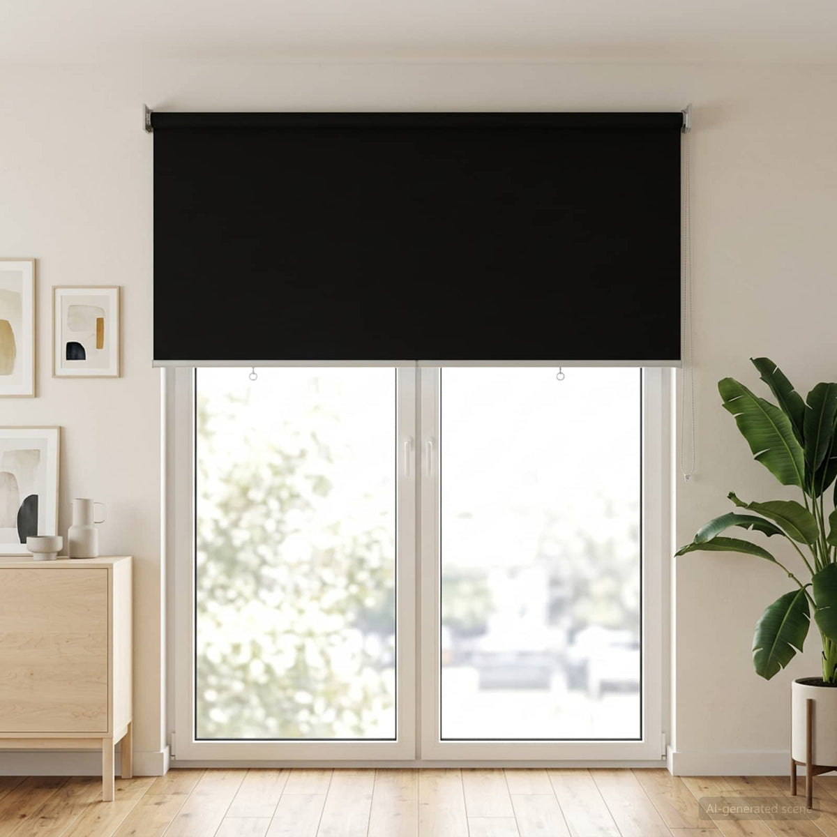 Udeterrasse Rullegardin UV Beskyttelse Sort Polyester