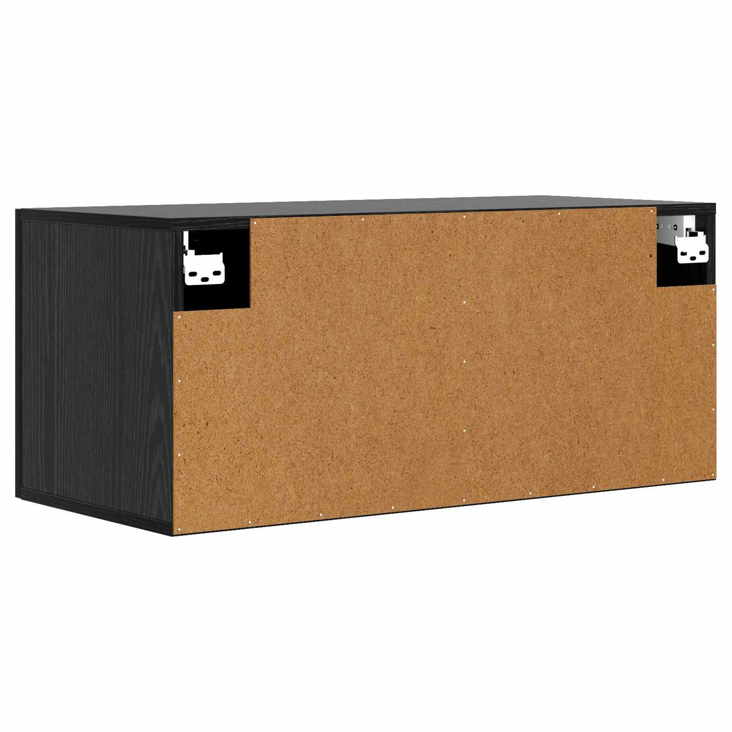 Vægskab Vægmonteret Sort eg 80 x 36,5 x 35 cm Konstrueret træ