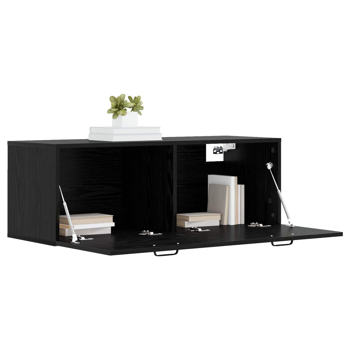 Vægskab Sort eg 100 x 36,5 x 35 cm Konstrueret træ