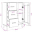 Sideboard Gammelt træ 69,5 x 34 x 90 cm Konstrueret træ