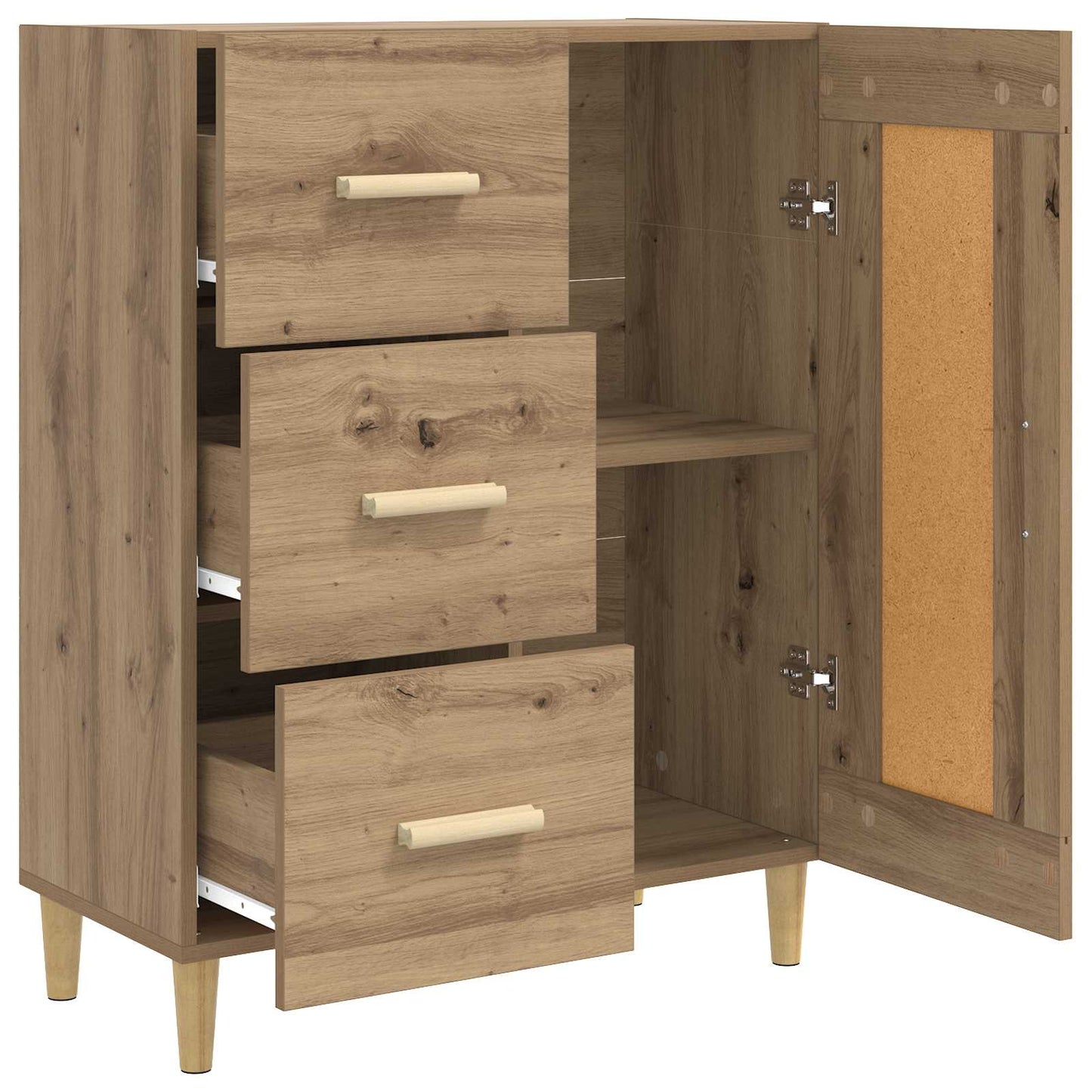 Sideboard Artisan-eg 69,5 x 34 x 90 cm Konstrueret træ