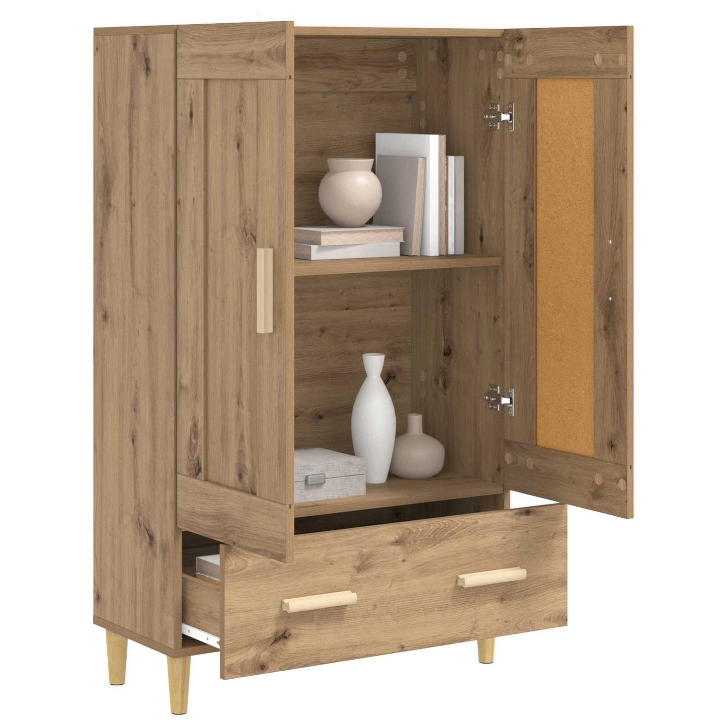 Highboard Artisan-eg 70 x 31 x 115 cm Konstrueret træ