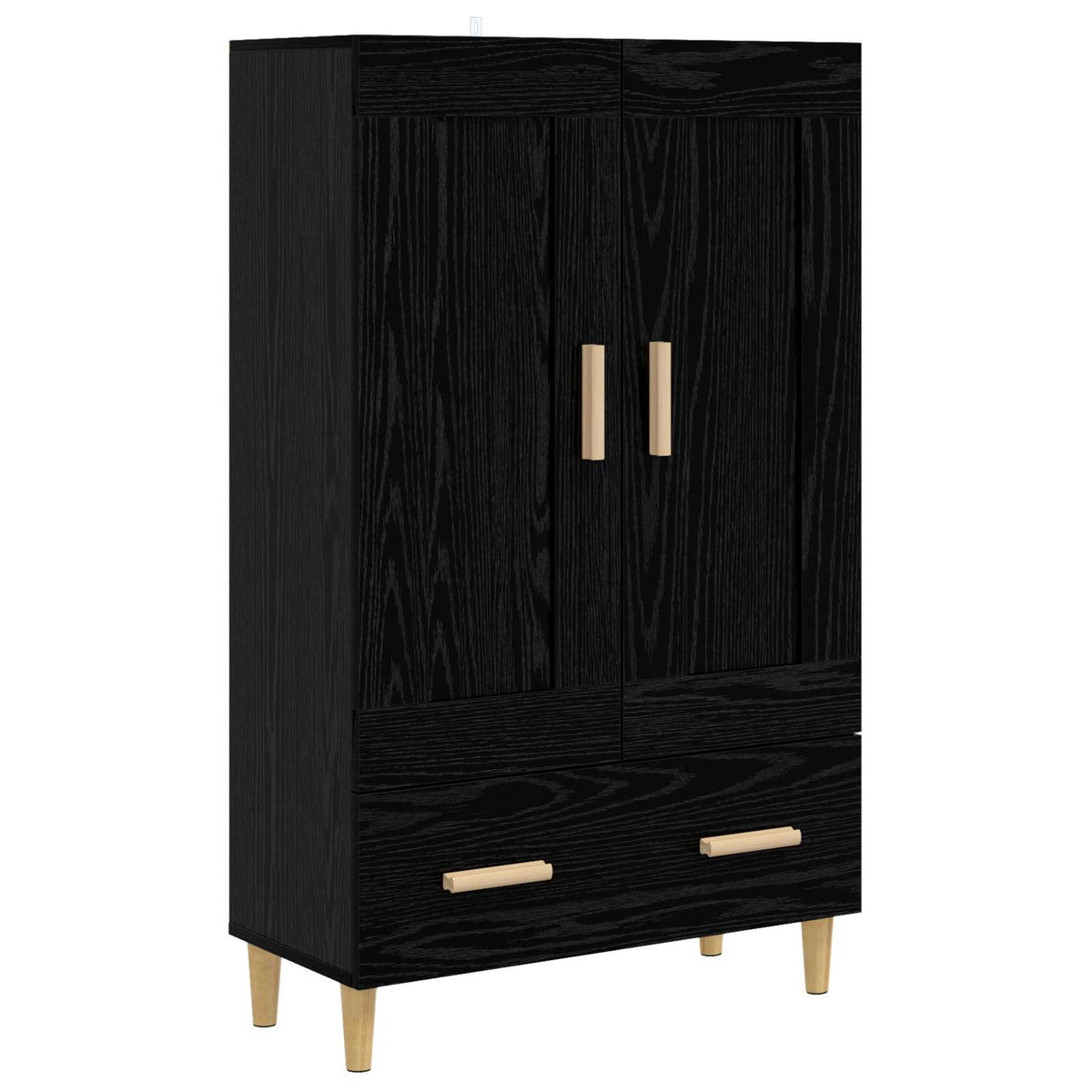 Highboard Sort eg 70 x 31 x 115 cm Konstrueret træ