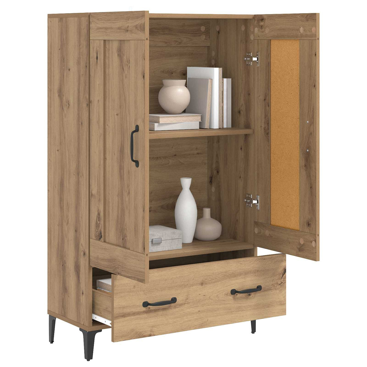 Highboard Artisan-eg 70 x 31 x 115 cm Konstrueret træ