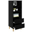 Highboard Sort eg 40 x 36 x 110 cm Konstrueret træ