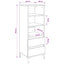 Highboard Sort eg 40 x 36 x 110 cm Konstrueret træ