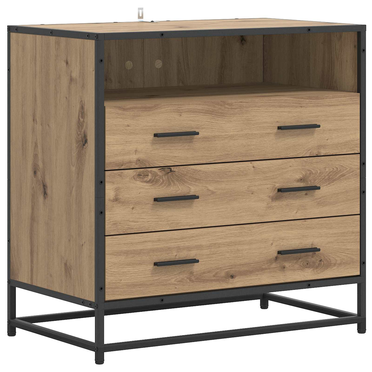 Skuffeskab 3-Skuffe Artisan-eg 70 x 41 x 70 cm Konstrueret træ