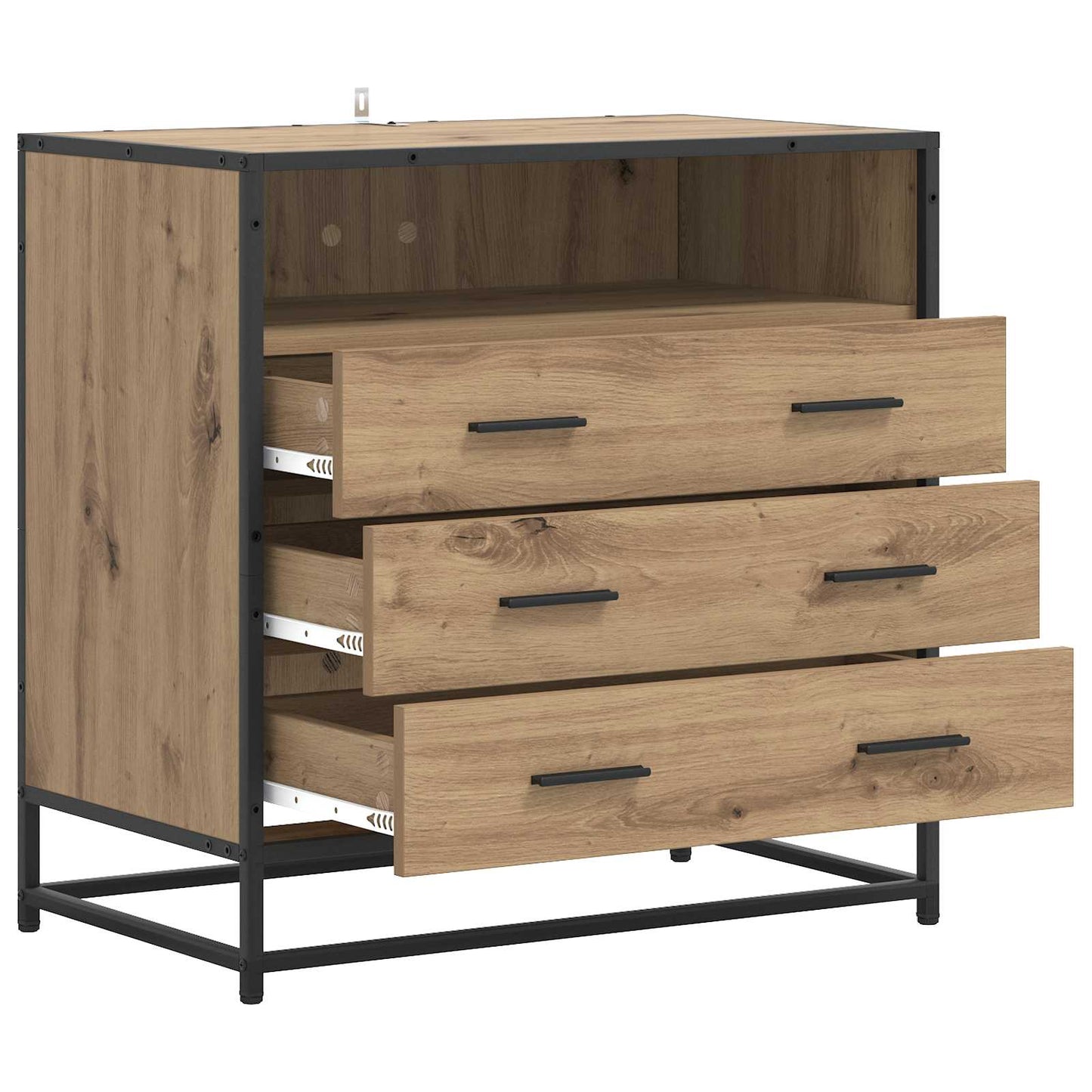 Skuffeskab 3-Skuffe Artisan-eg 70 x 41 x 70 cm Konstrueret træ