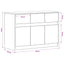 TV-skab 91 x 34 x 61 cm Gammelt træ Konstrueret træ