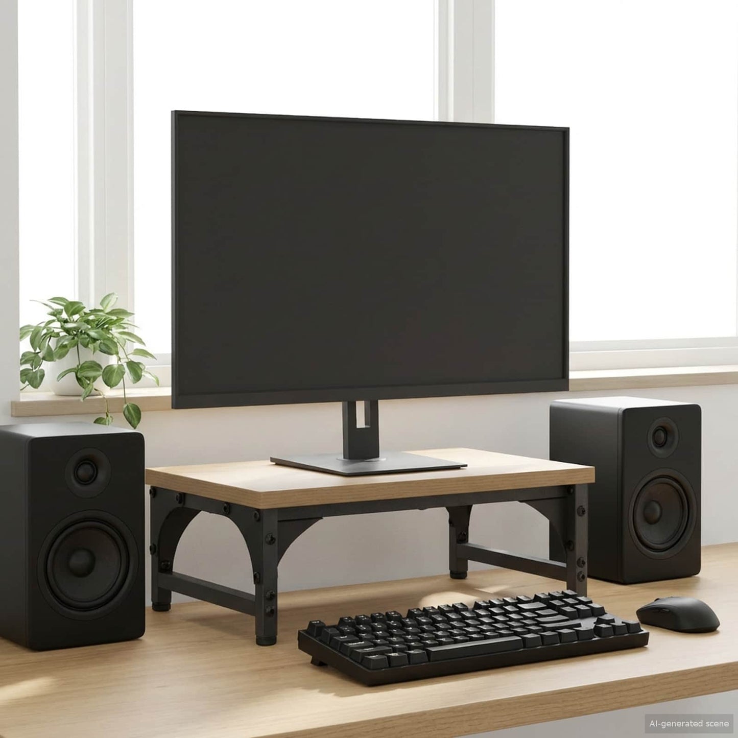 Monitor Stativ Artisan-eg 37 x 23 x 14 cm Konstrueret træ