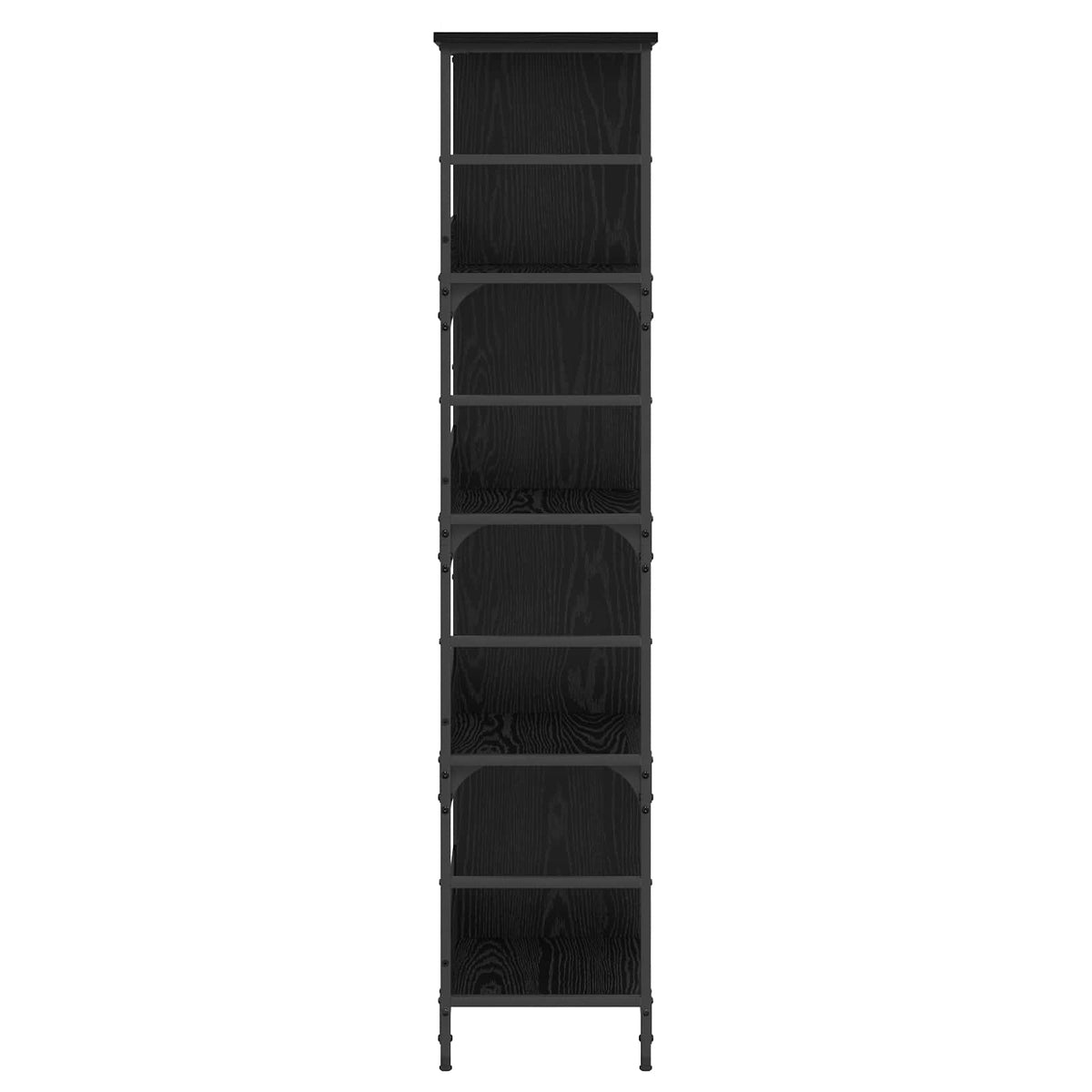 Bogreol 4 niveauer 78,5 x 33 x 153 cm metal PB Sort eg