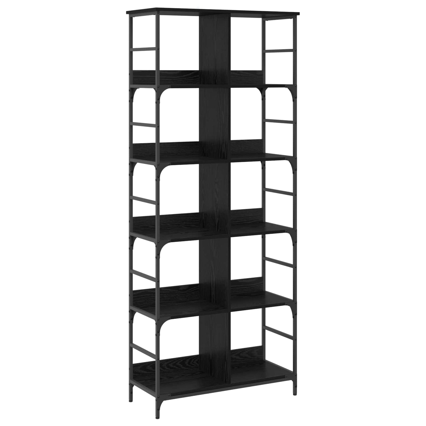 Bogreol 4 niveauer 78,5 x 33 x 188,5 cm metal PB Sort eg