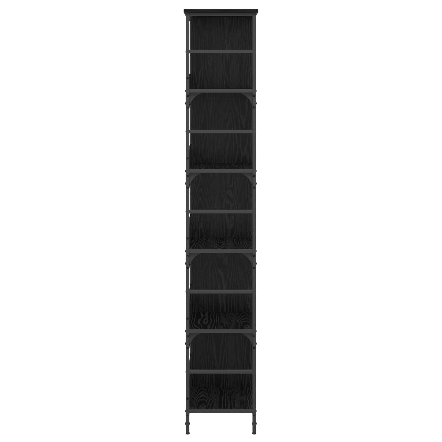 Bogreol 4 niveauer 78,5 x 33 x 188,5 cm metal PB Sort eg