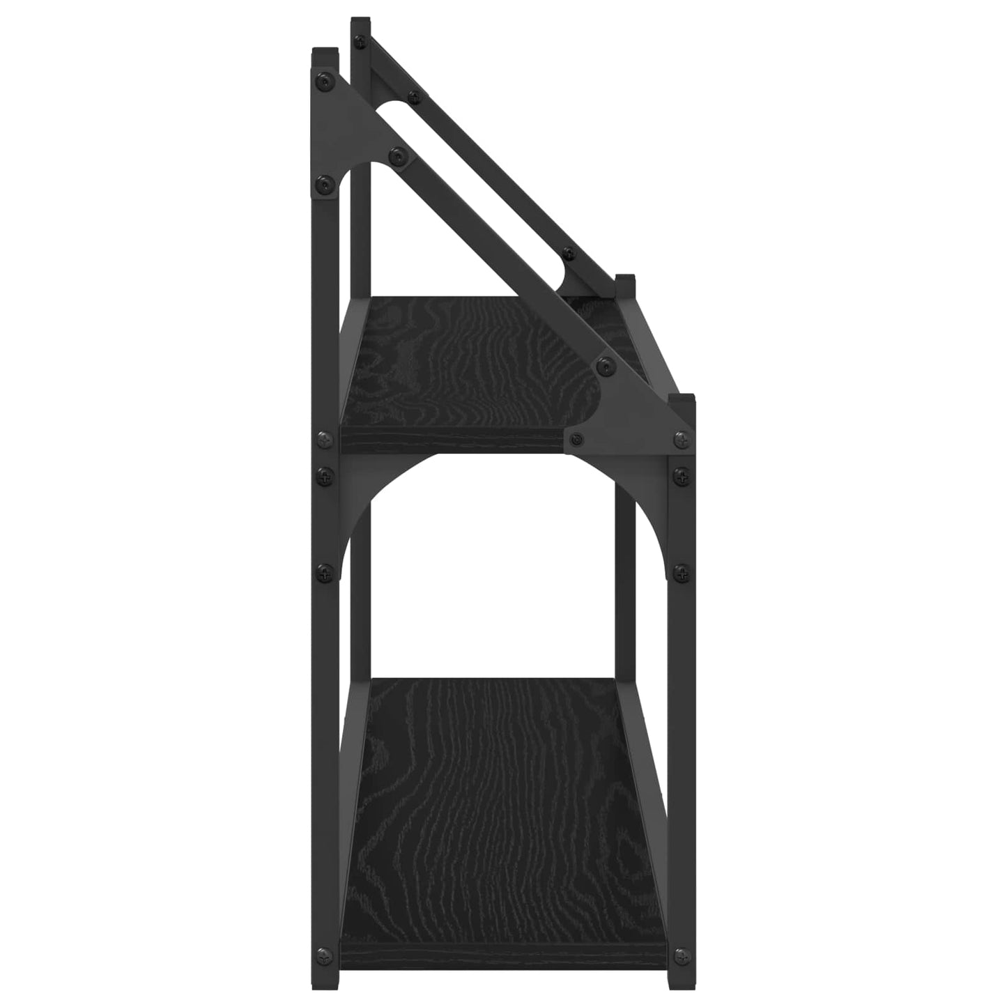Væghylde Vægmonteret Sort eg 80 x 21 x 51 cm metal PB
