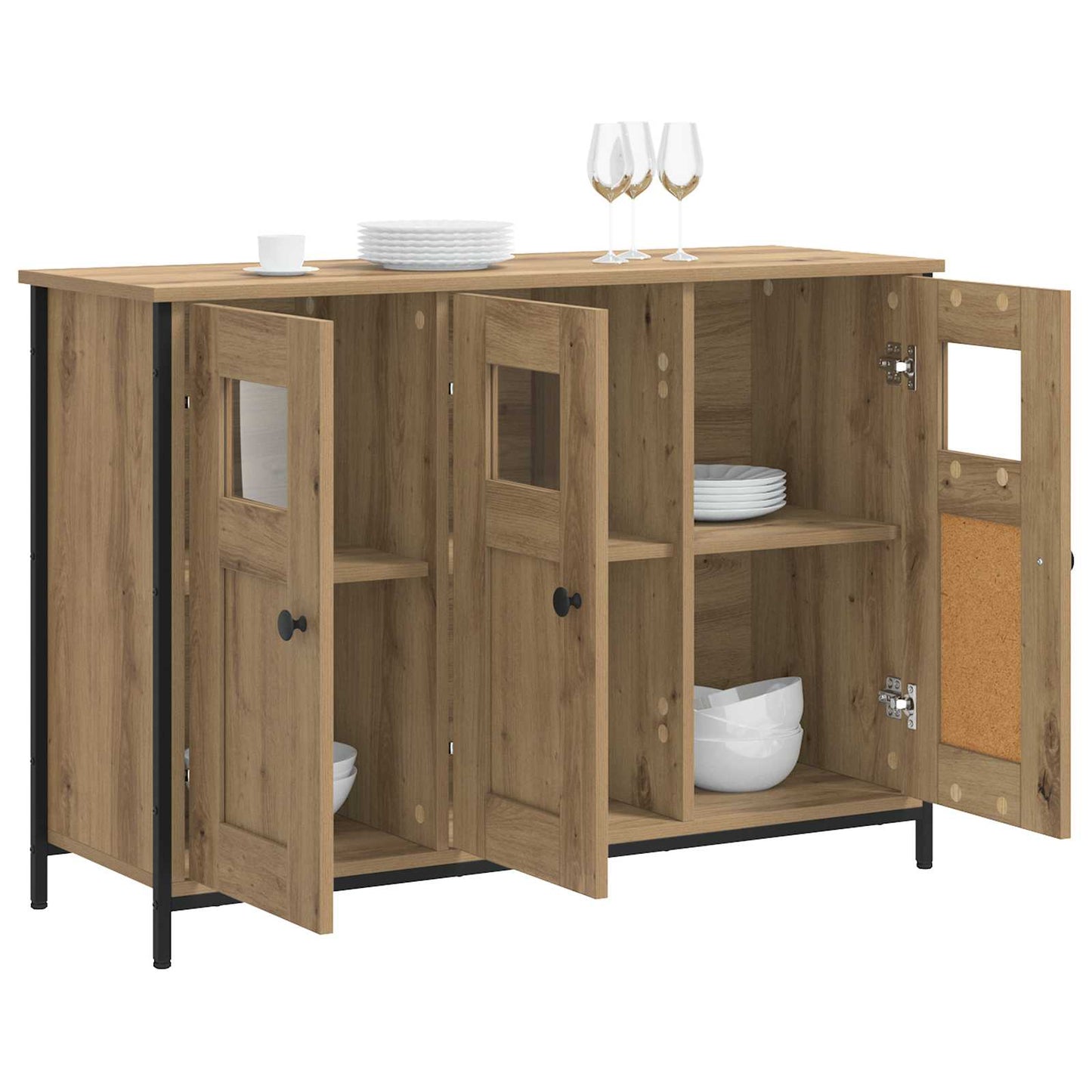 Sideboard Artisan-eg 100 x 35 x 70 cm Konstrueret træ