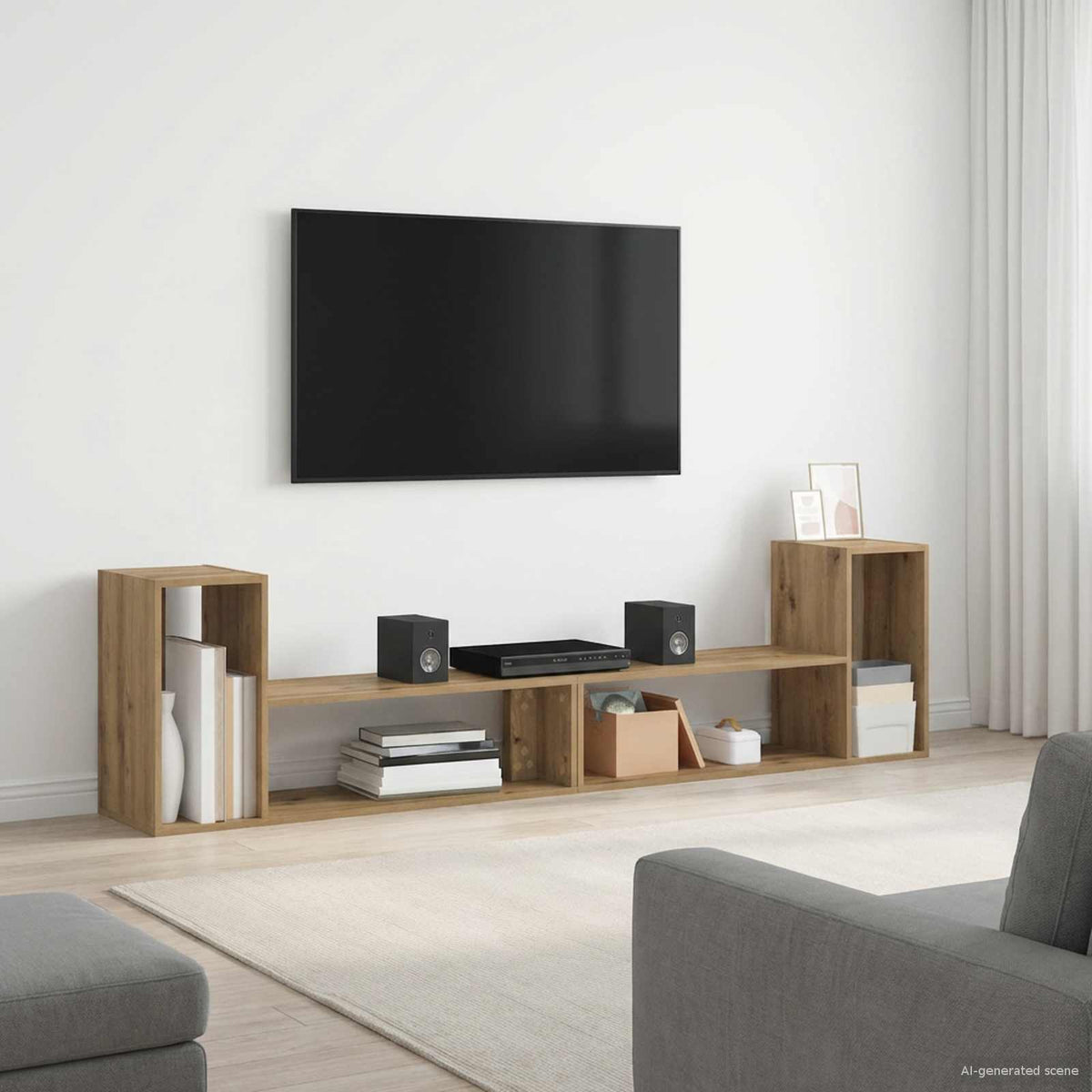 TV-skab 100 x 30 x 50 cm Artisan-eg Konstrueret træ