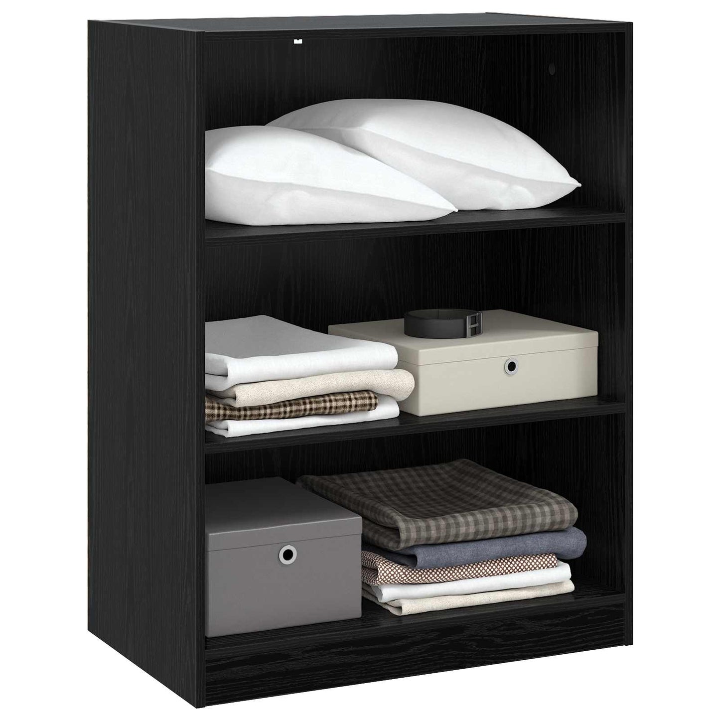 Garderobeskab Sort eg 77 x 48 x 102 cm Konstrueret træ