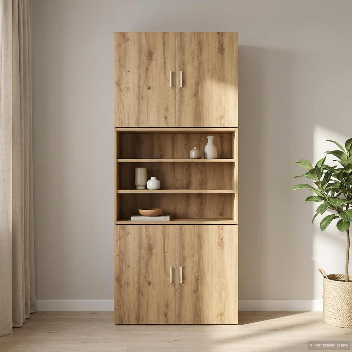 Vægskab Artisan-eg 80 x 42,5 x 64 cm Konstrueret træ