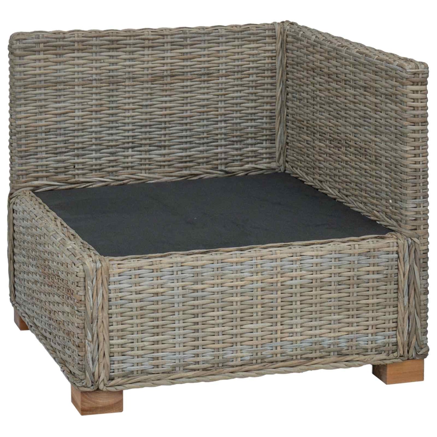 Hjørnesofa med puder GENDT Naturlig rattan Kubu Grå