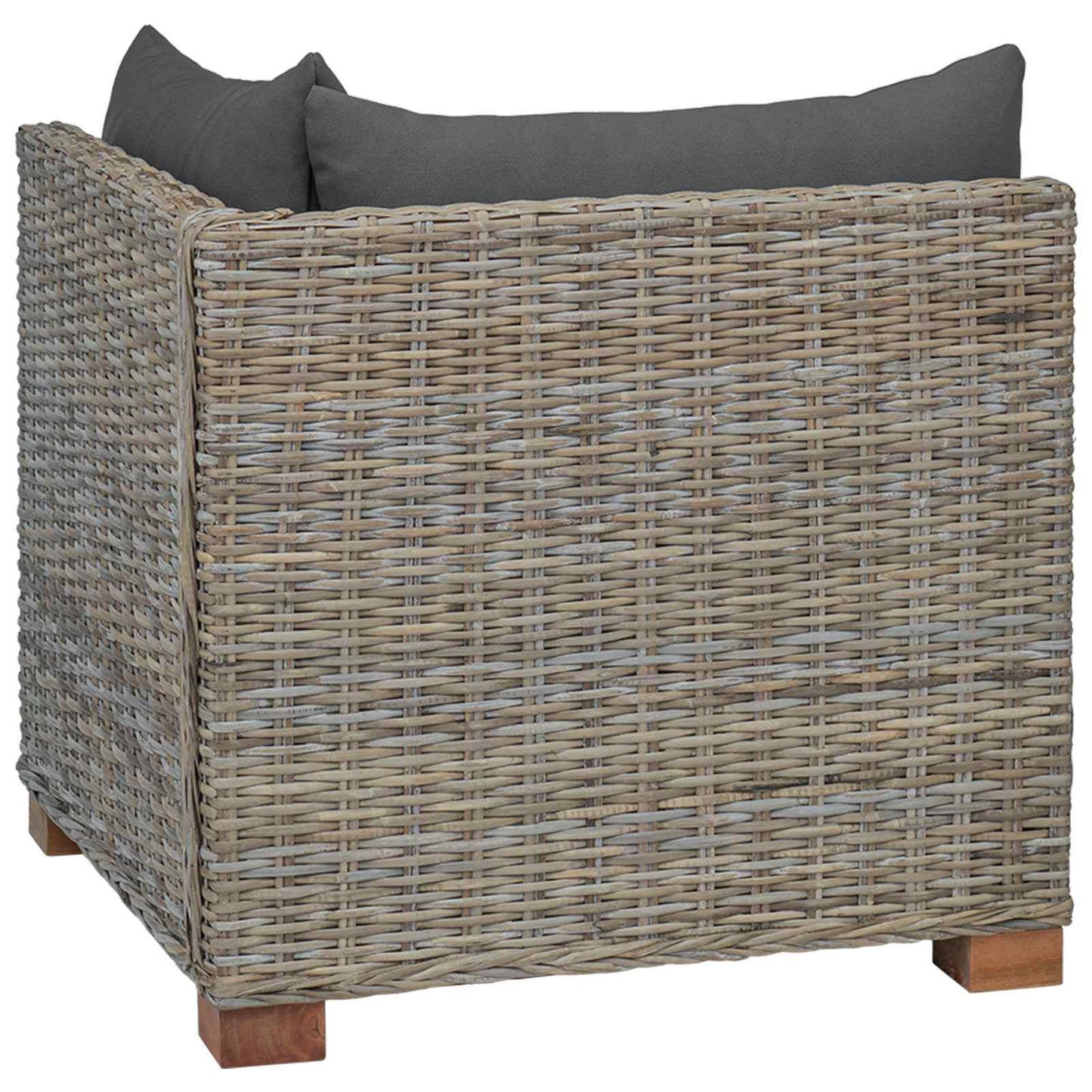 Hjørnesofa med puder GENDT Naturlig rattan Kubu Grå