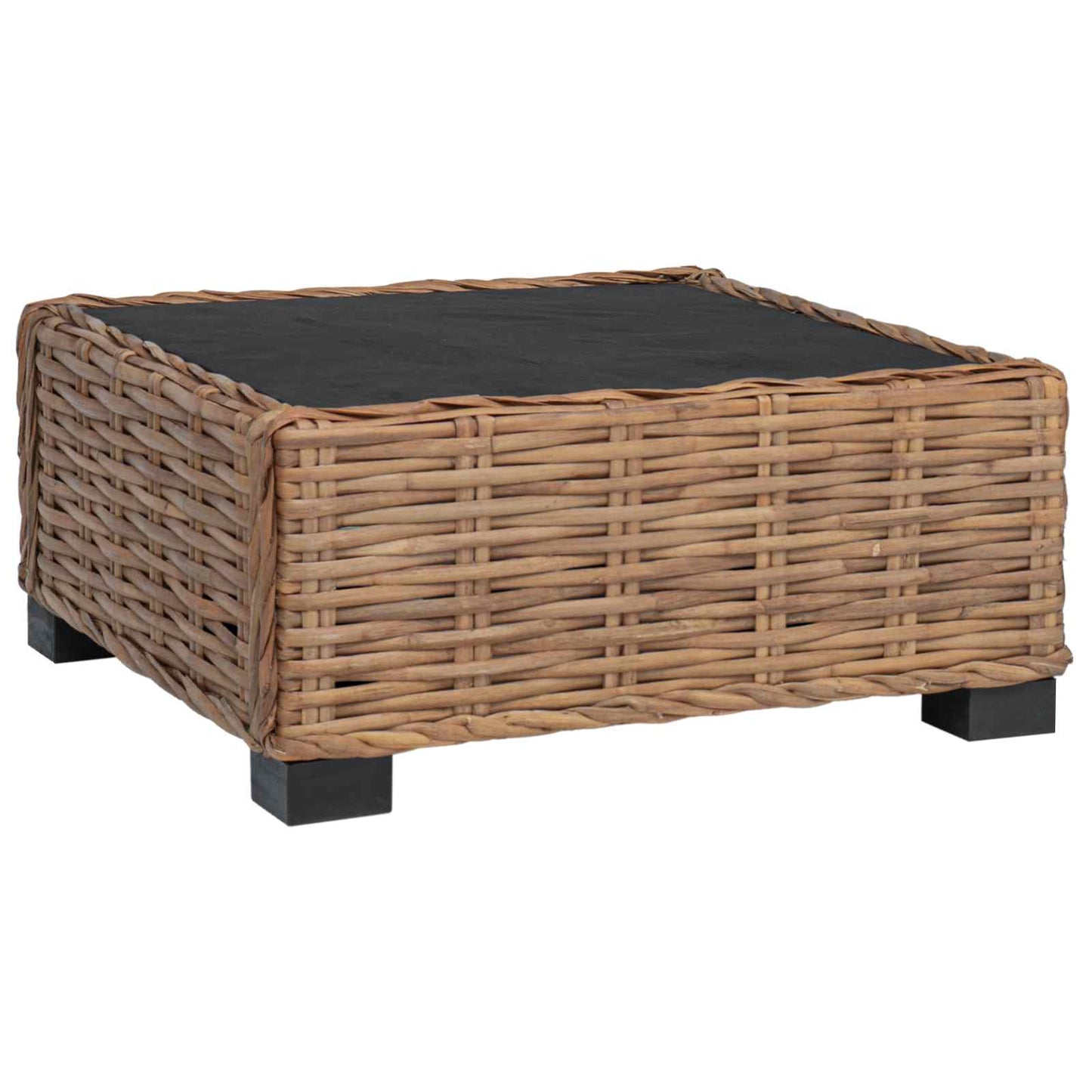 Fodstøtte med Pude GENDT Naturlig rattan Naturfarvet