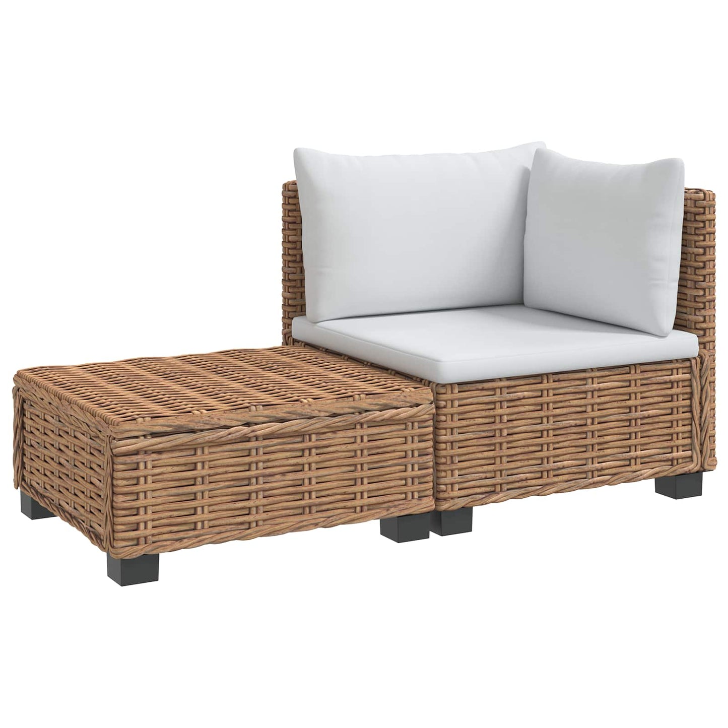 2 stk. Rattan Lounge Sæt med Puder GENDT Naturlig rattan