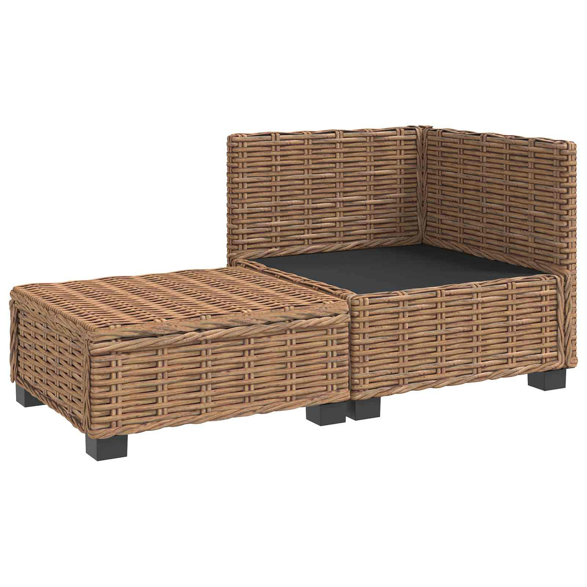 2 stk. Rattan Lounge Sæt med Puder GENDT Naturlig rattan
