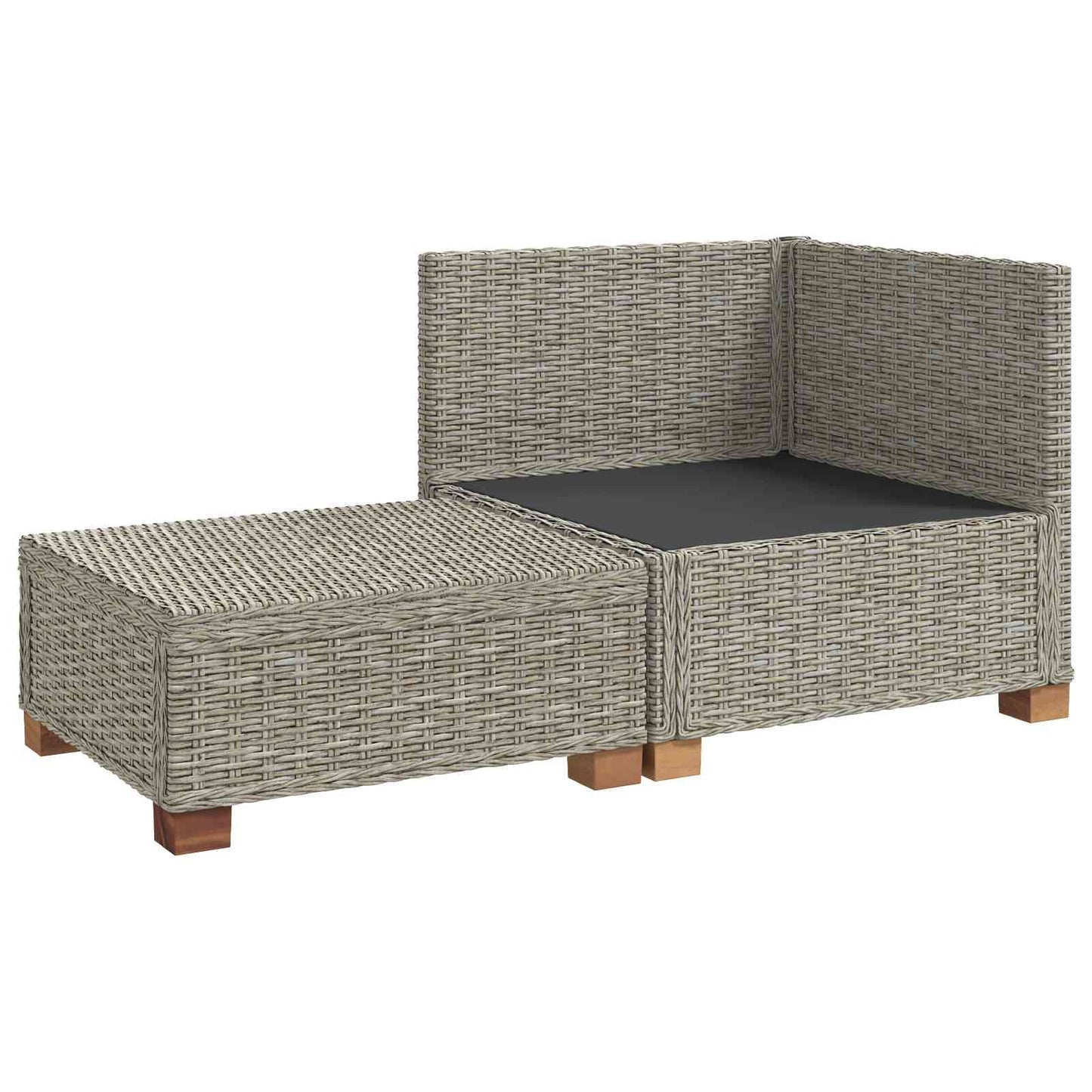 2 stk. Rattan Lounge Sæt med Puder GENDT Naturlig rattan