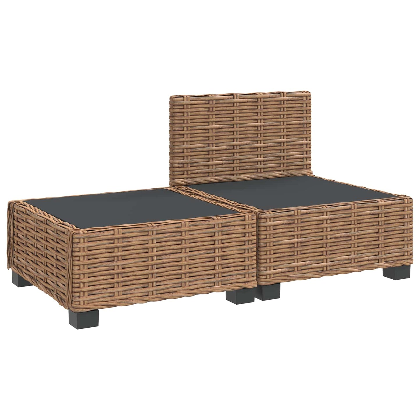 2 stk. Rattan Lounge Sæt med Puder GENDT Naturlig rattan