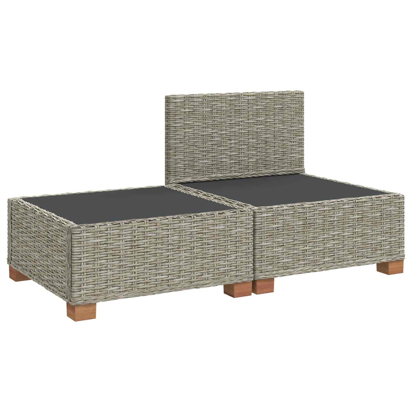 2 stk. Rattan Lounge Sæt med Puder GENDT Naturlig rattan