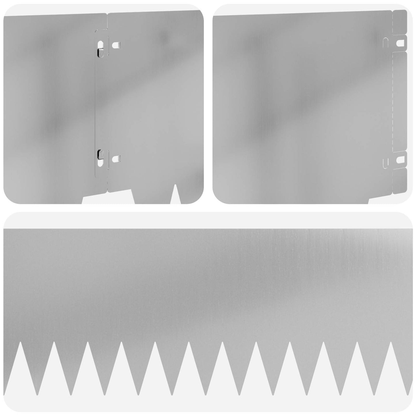 Plænekant 20 stk. 103 x 25 cm Stål Sølv