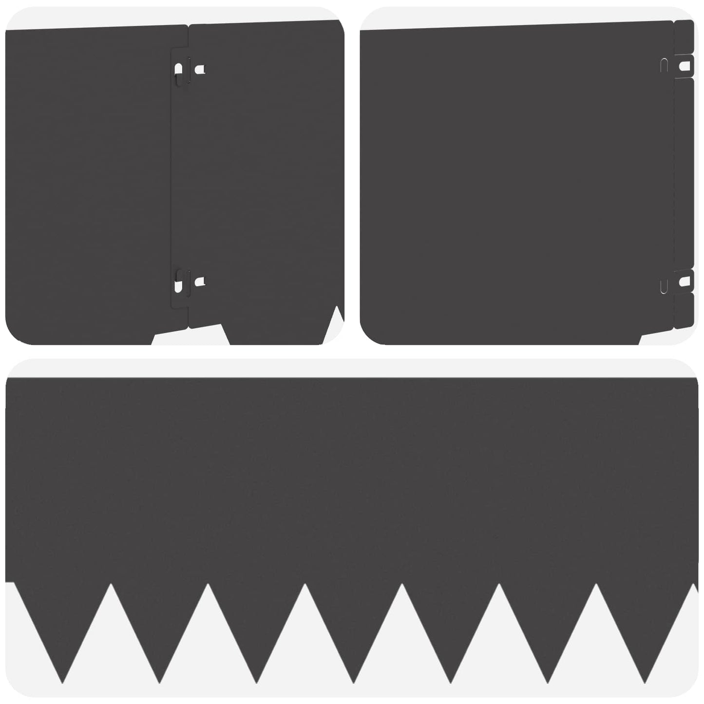 Plænekant 10 stk. 103 x 30 cm Stål Sort