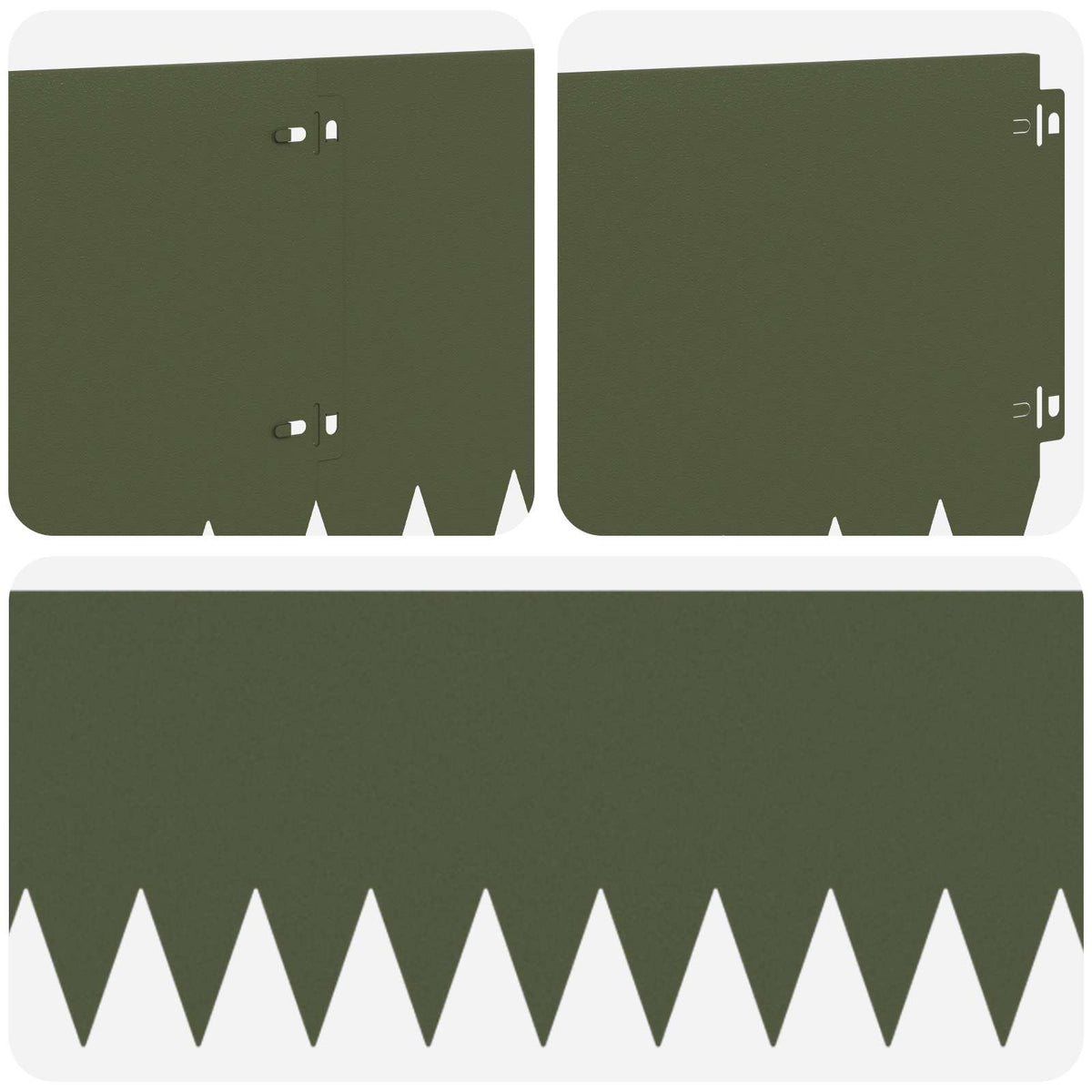 Plænekant 10 stk. 103 x 25 cm Stål Olivengrøn