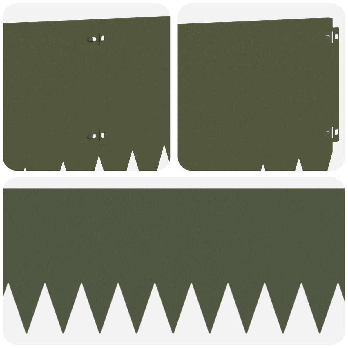 Plænekant 10 stk. 103 x 30 cm Stål Olivengrøn