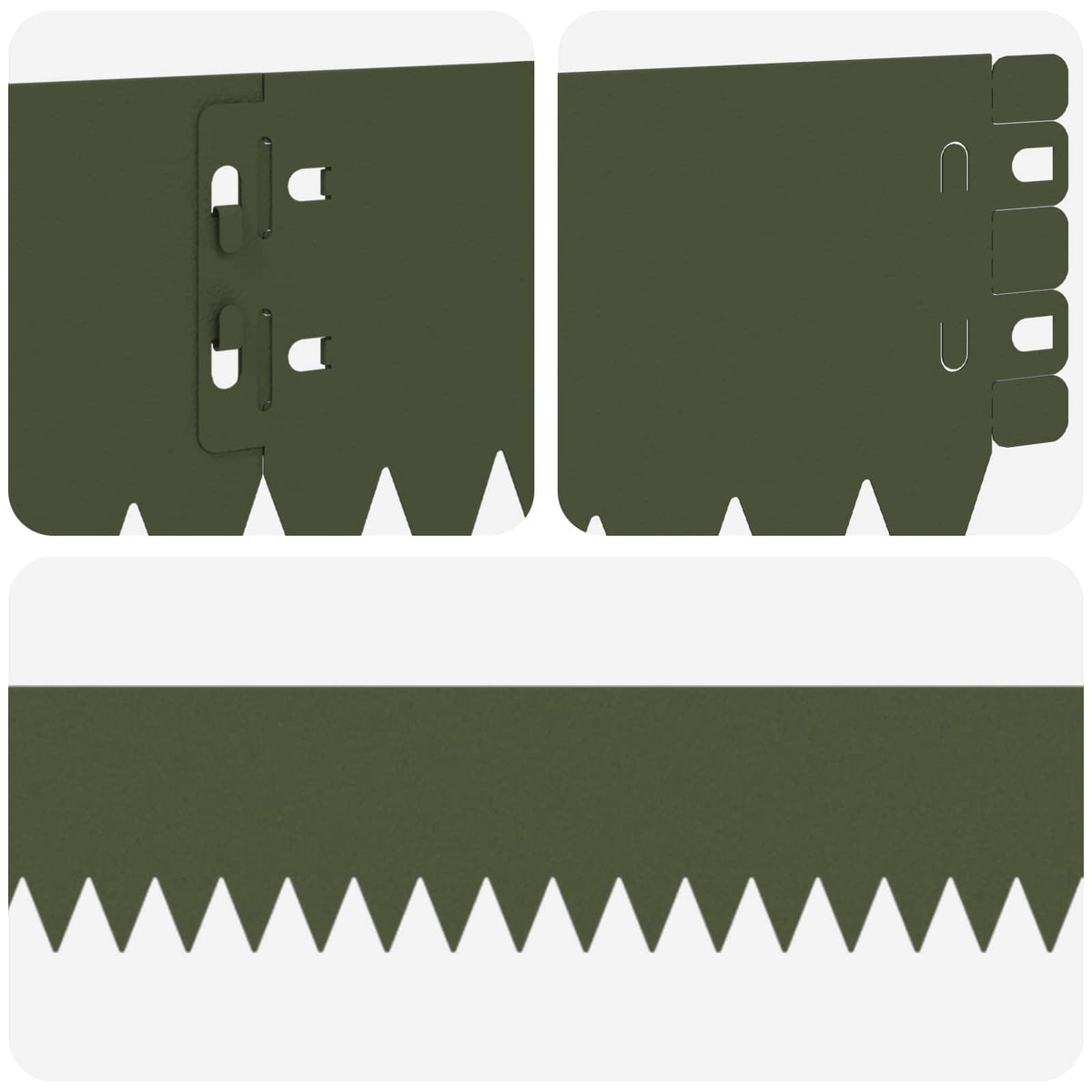 Plænekant 10 stk. 103 x 10 cm Stål Olivengrøn