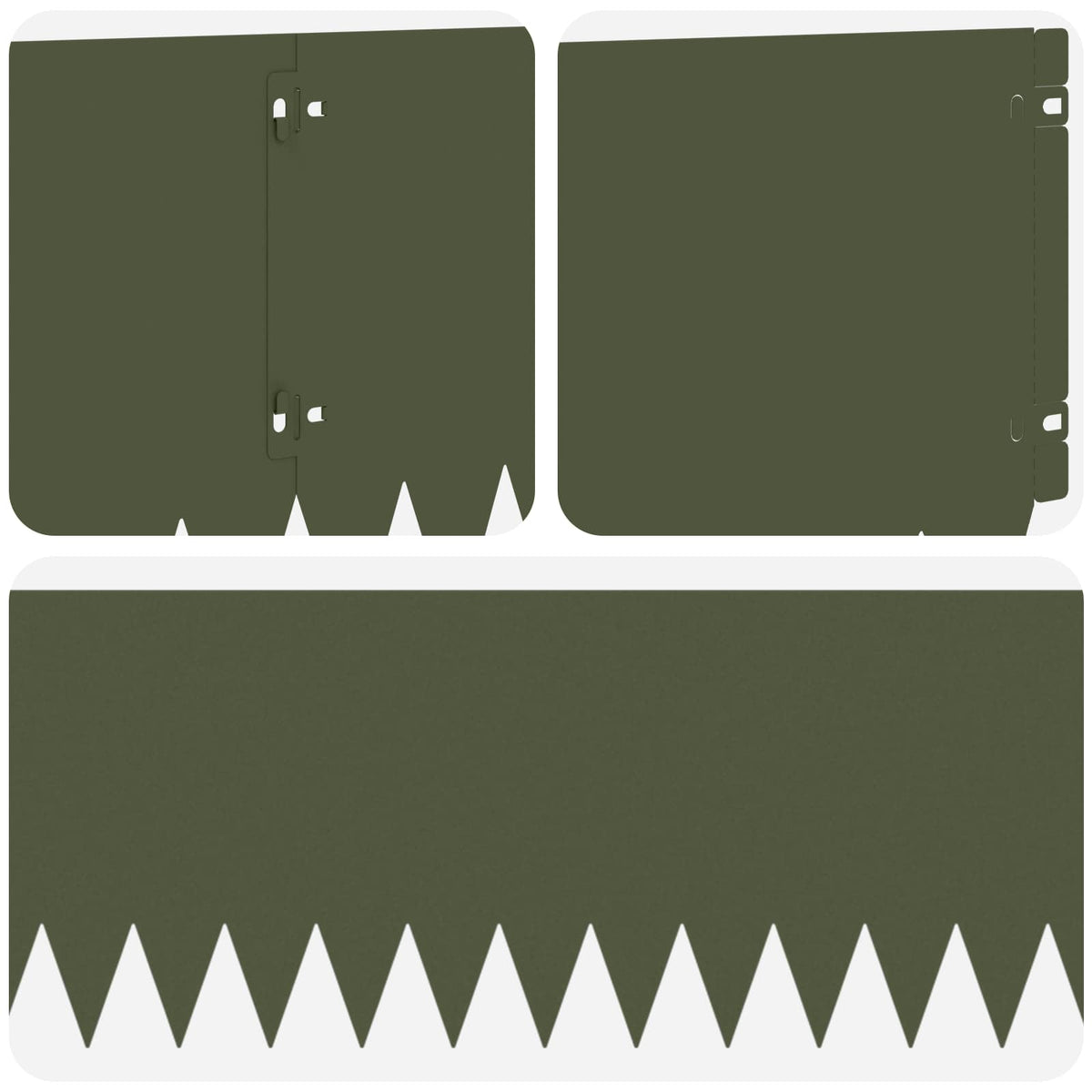 Plænekant 20 stk. 103 x 25 cm Stål Olivengrøn