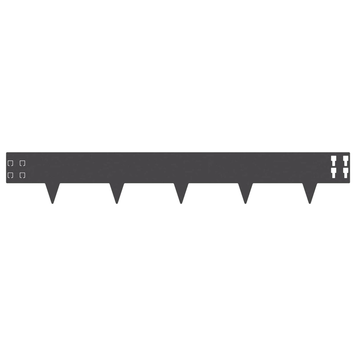 Græskant med skarpe spidser 20 stk. 100x15cm Stål Sort