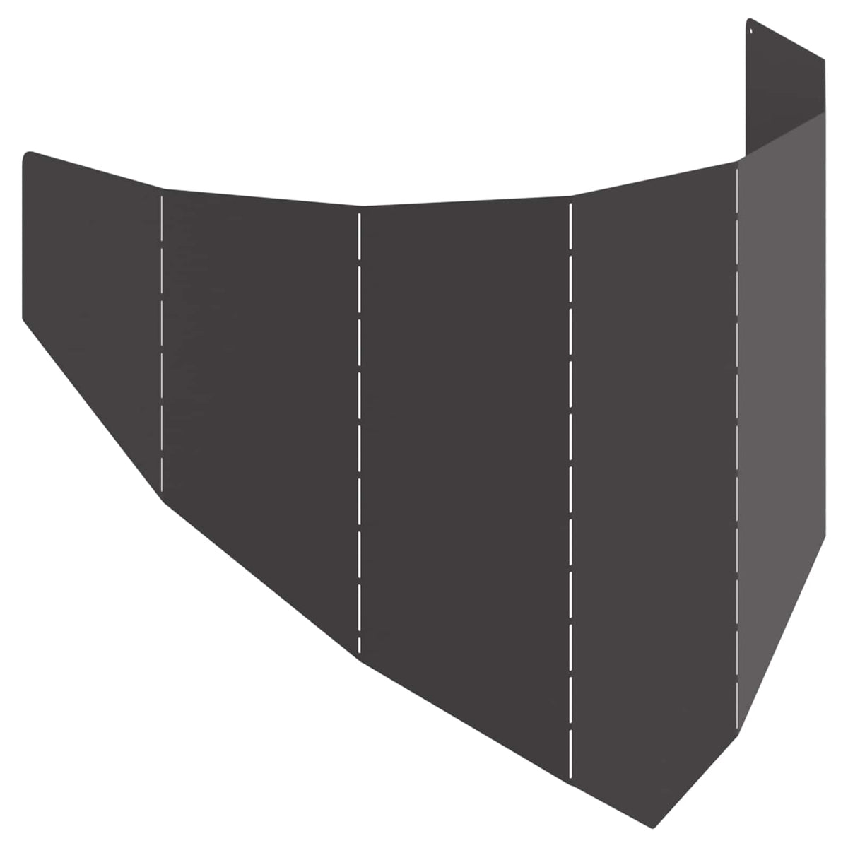 Plænekant 100 x 45 cm Stål Sort