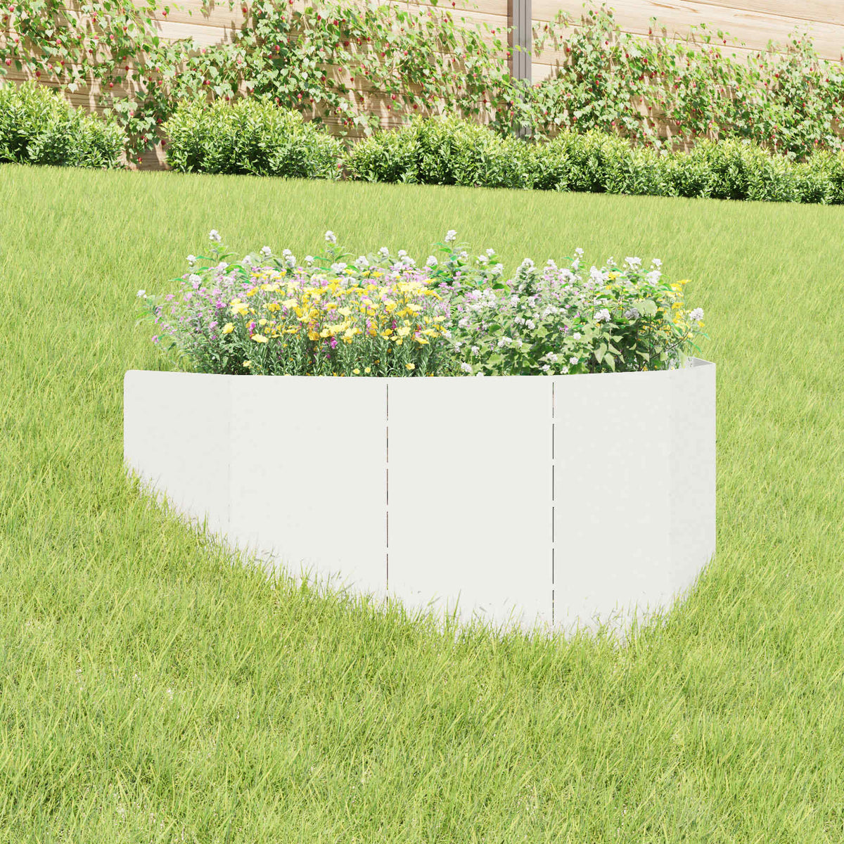 Plænekant 100 x 45 cm Stål Hvid