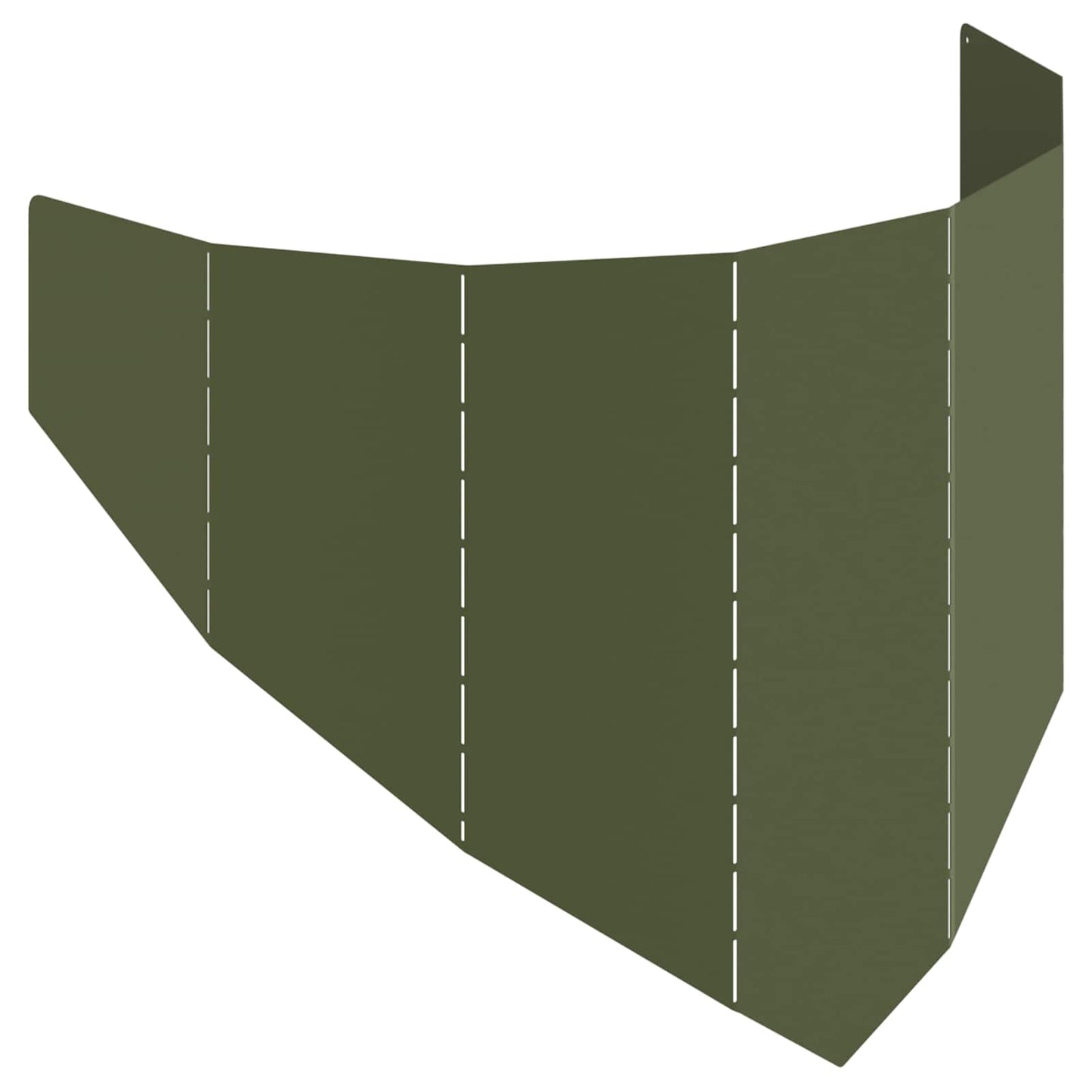 Plænekant 100 x 45 cm Stål Olivengrøn
