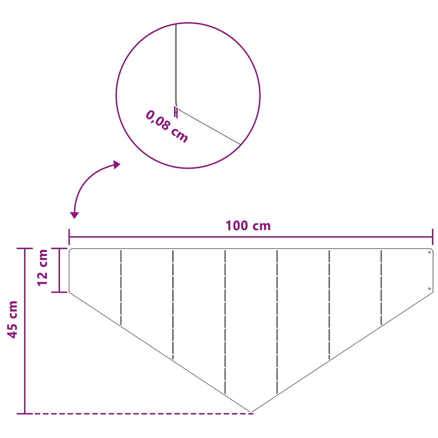 Plænekant 100 x 45 cm Stål Olivengrøn