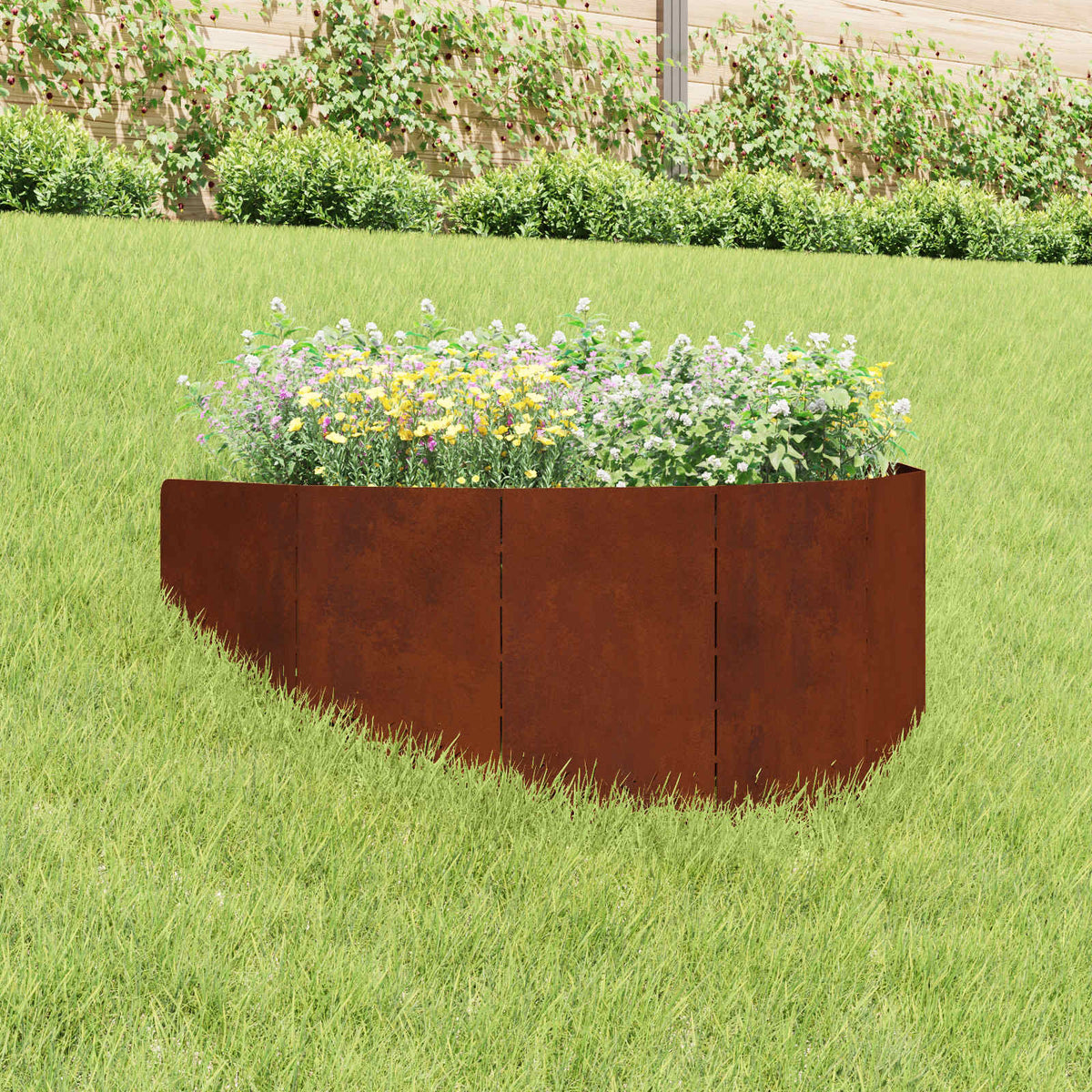 Plænekant 100 x 45 cm Stål Rusten