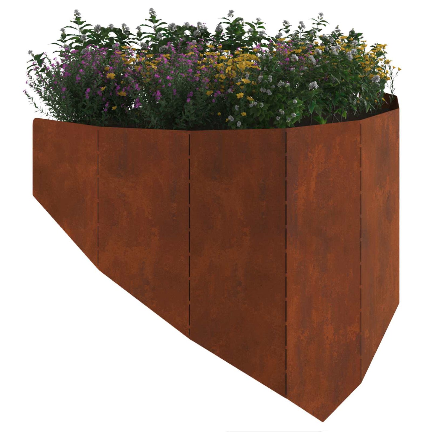 Plænekant 100 x 45 cm Stål Rusten