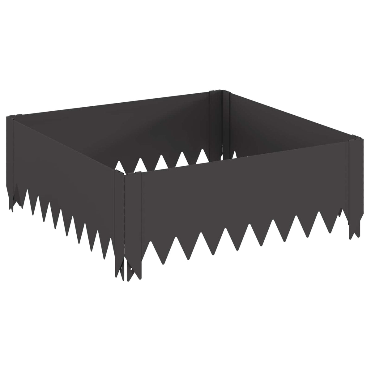 Plænekant 4 stk. 60 x 60 x 20 cm Stål Sort
