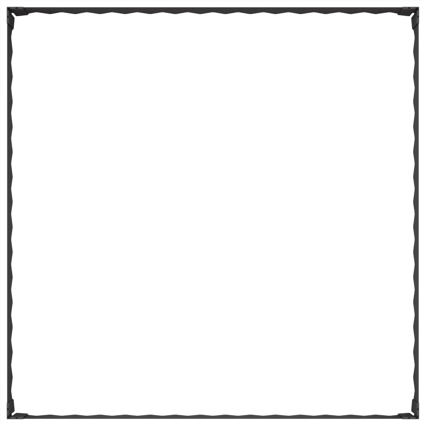 Plænekant 4 stk. 100 x 100 x 20 cm Stål Sort