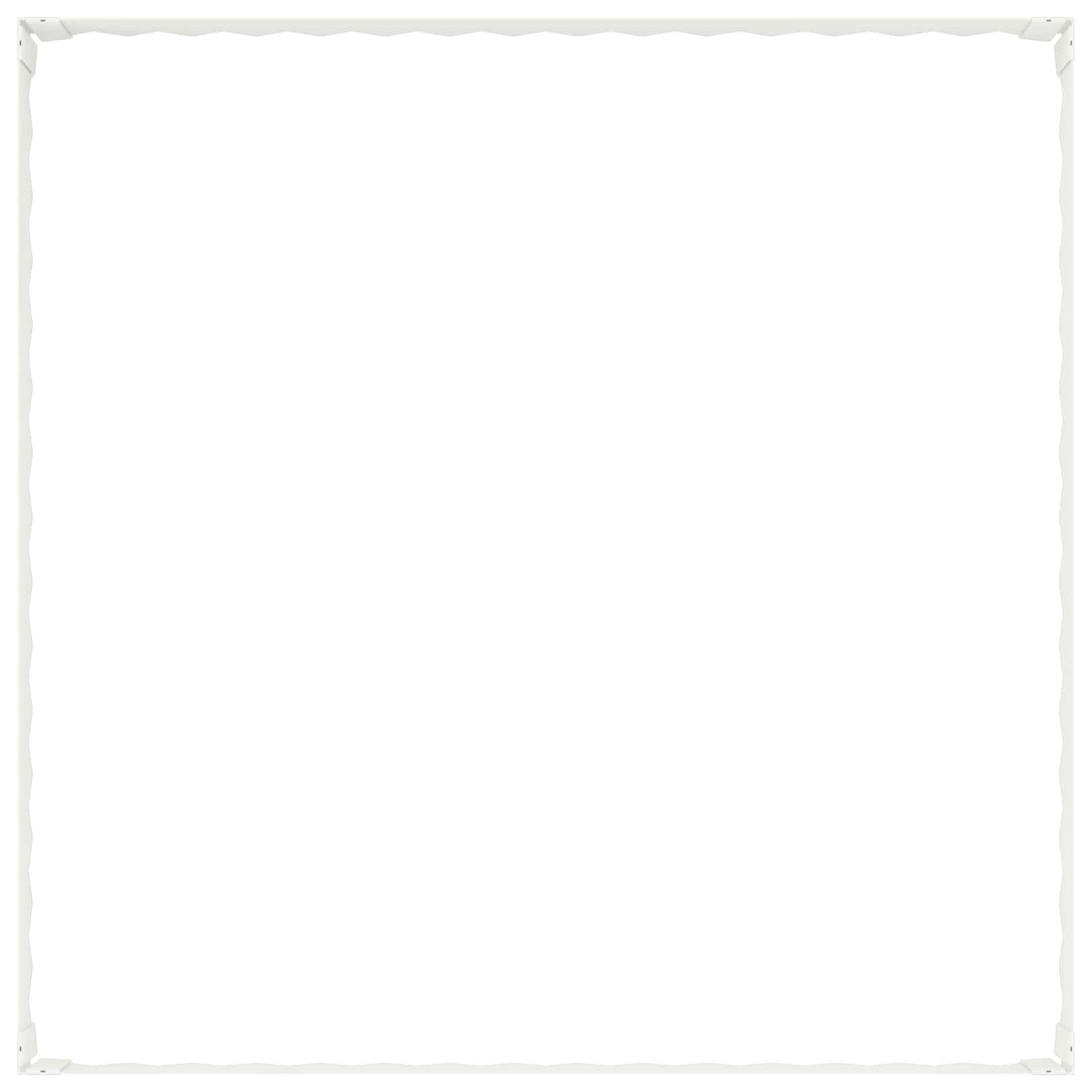 Plænekant 4 stk. 100 x 100 x 20 cm Stål Hvid