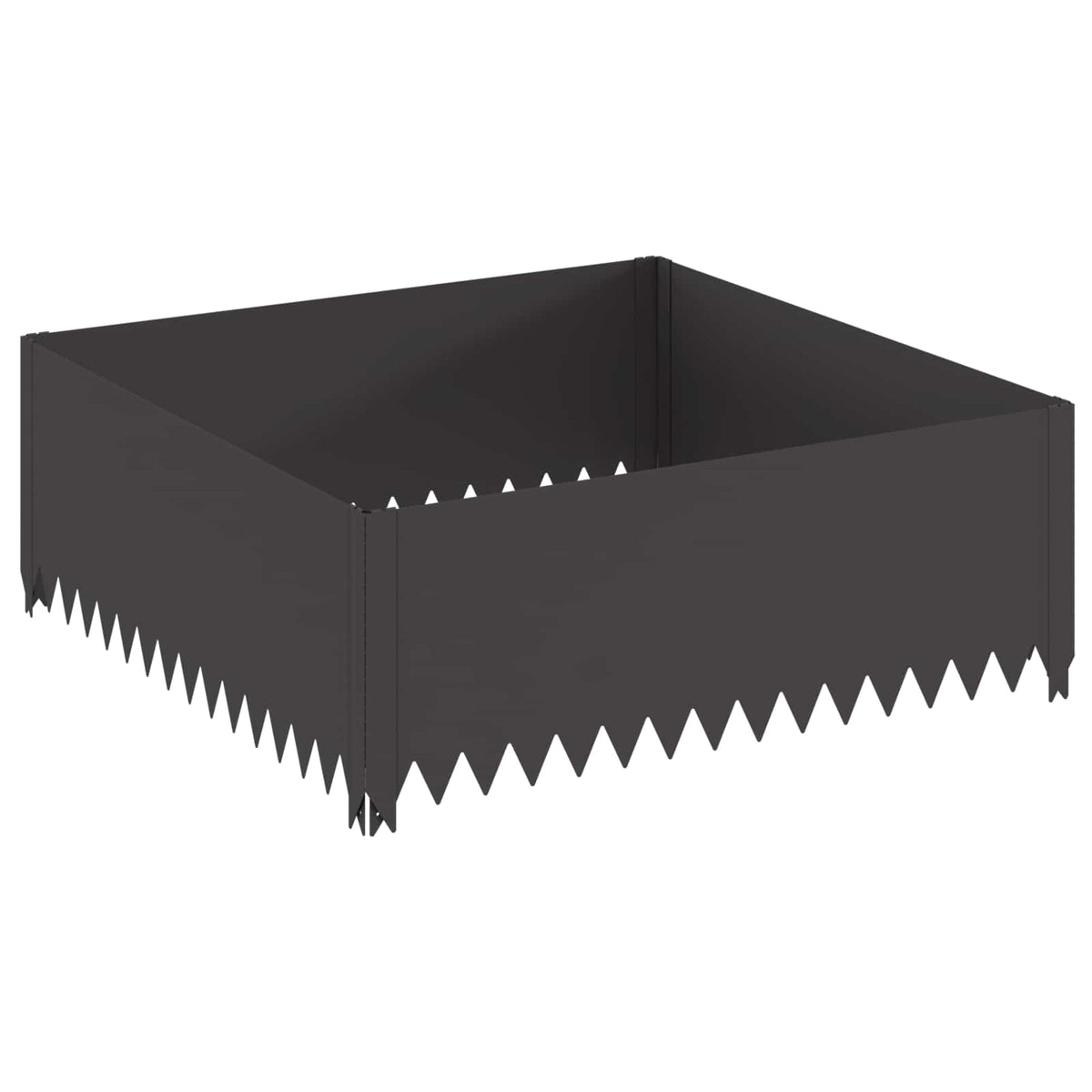 Plænekant 100 x 100 x 35 cm Stål Sort