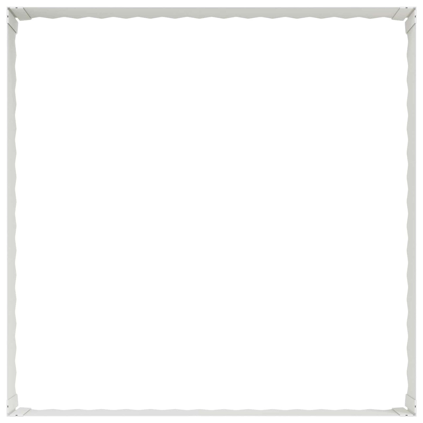Plænekant 4 stk. 100 x 100 x 35 cm Stål Hvid