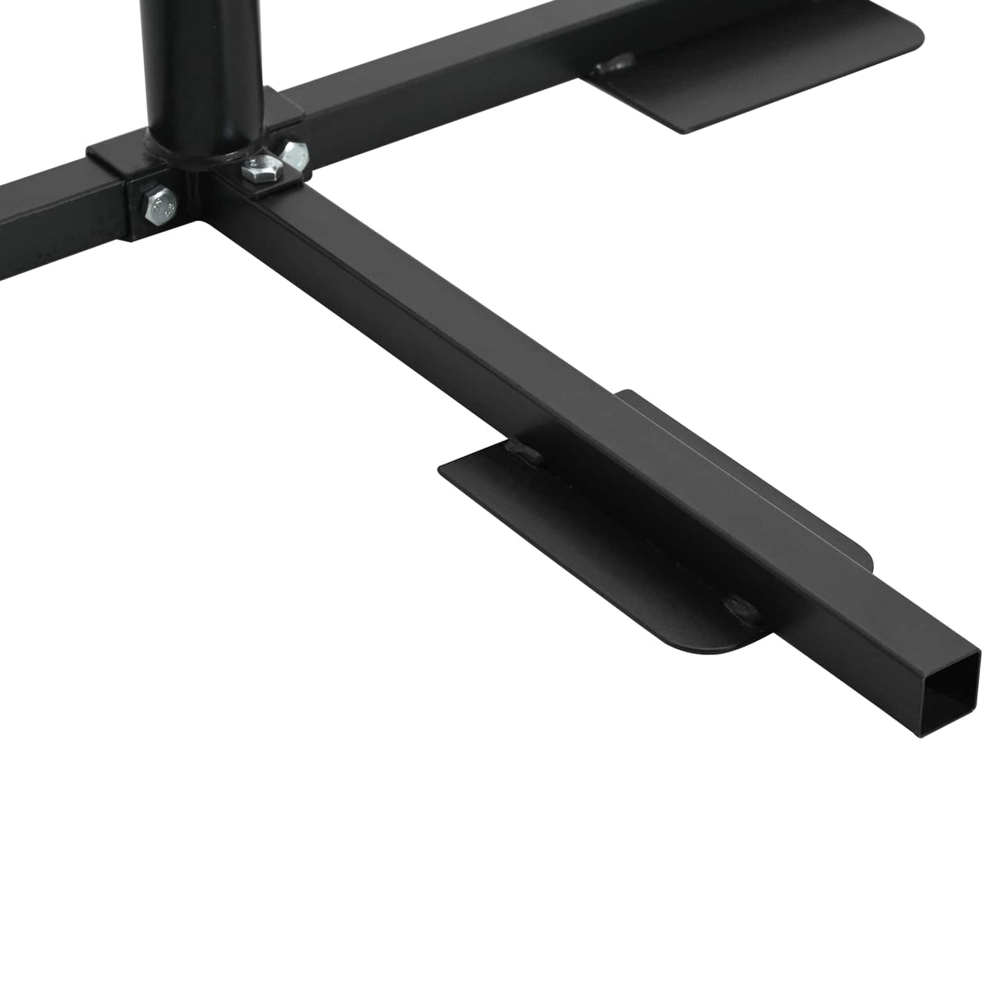 Halv Parasol Base Ramme Sort Stål for 32-38 mm Pole